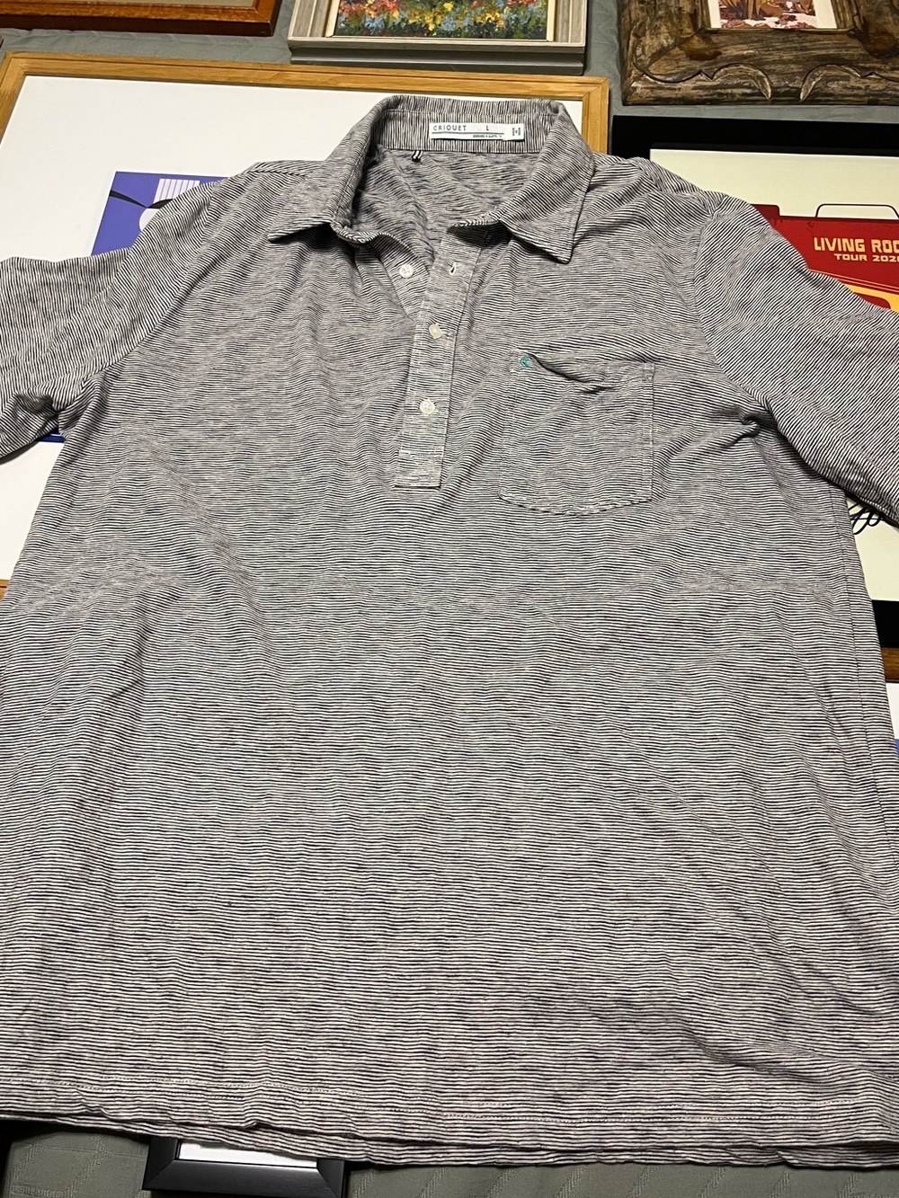 Criquet Heathered Grey Short-Sleeve Polo